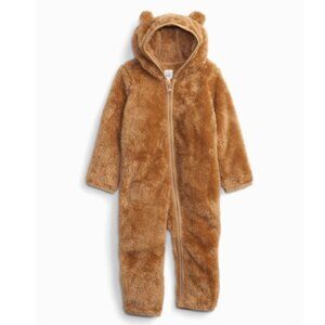 Baby Gap, 18-24 Months Baby, Sherpa, Baby, Fuzzy, Brown, Long Sleeve, Jumpsuit